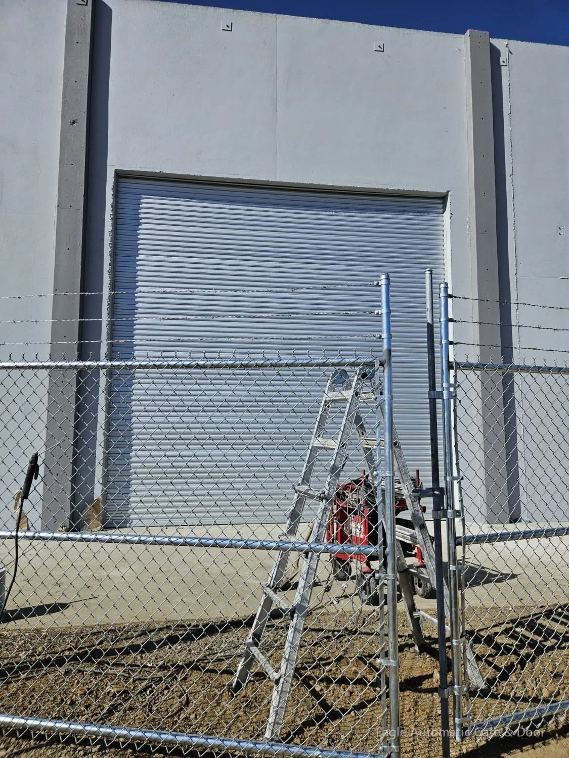 Gilroy roll-up door and chain-link security gate
