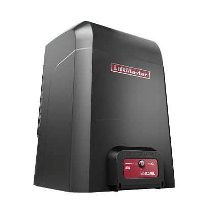 LiftMaster HDSL24UL heavy-duty slide-gate operator, right-side view