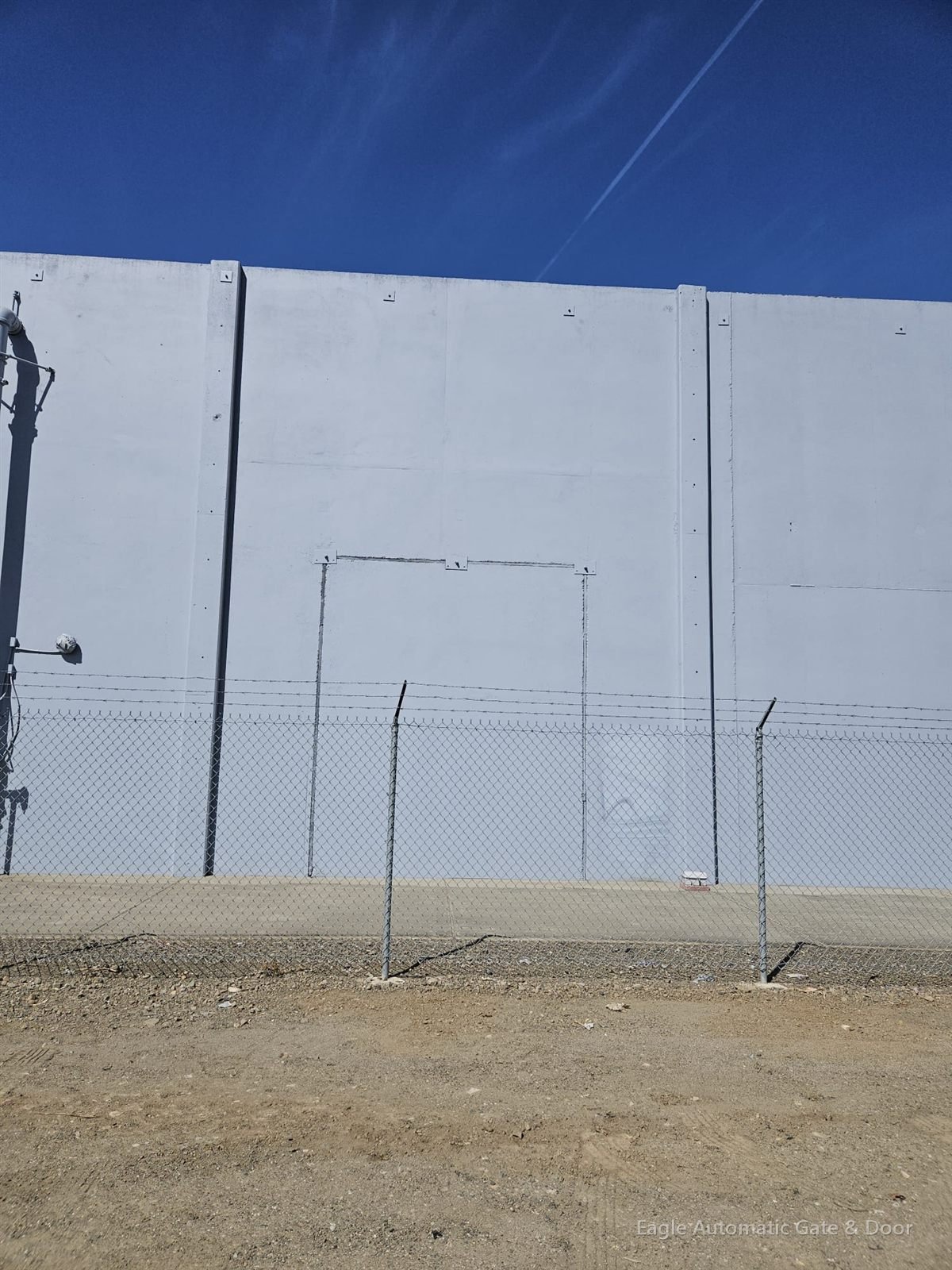 Marked wall opening before the Gilroy door installation