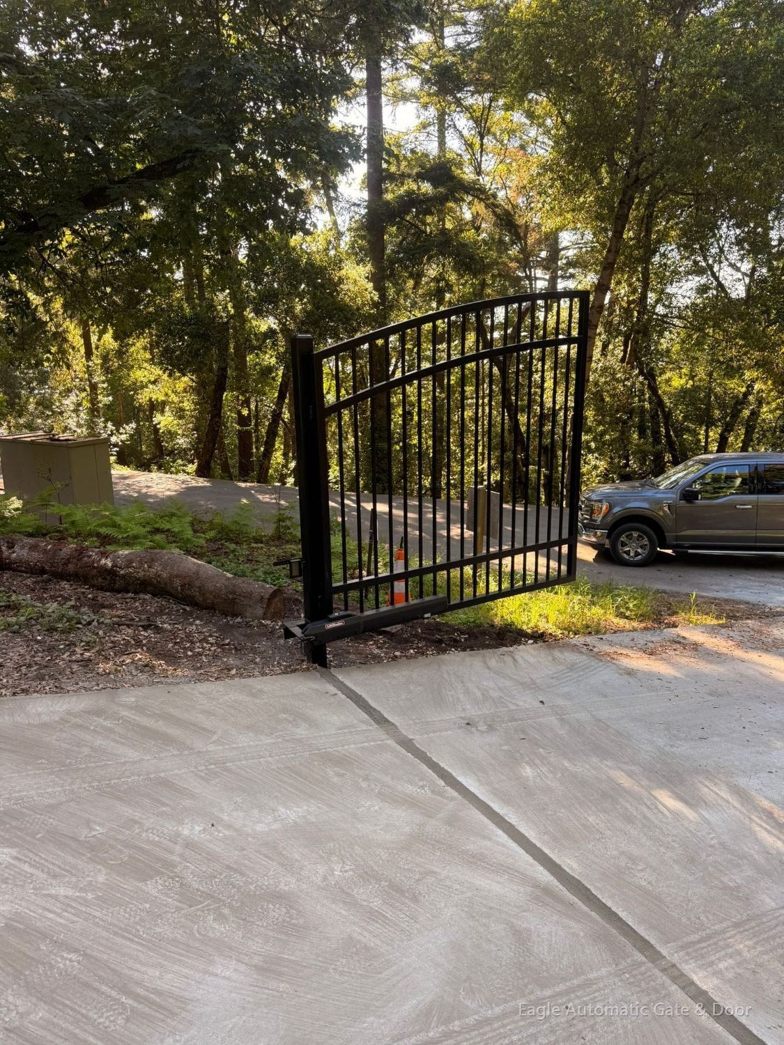 LiftMaster operator beside the Woodside swing gate
