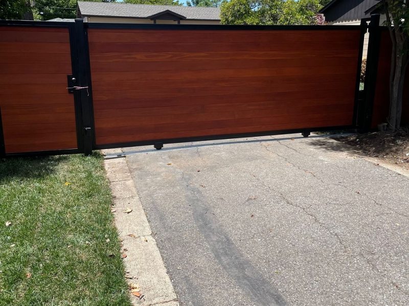 Up and Down Garage Door (42) Slide Wooden Gate
